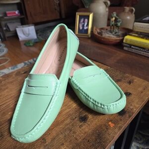 NWOT‎ Beauseen Women's Green Loafers